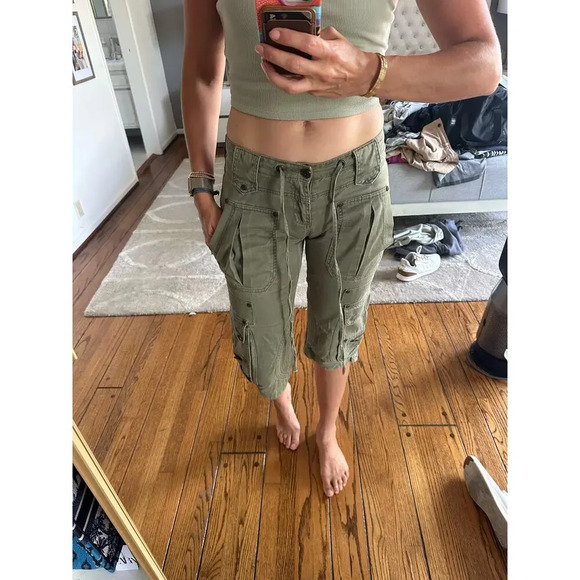 Jagger Brand Capri Pants 26 Dark Green - Picture 1 of 8